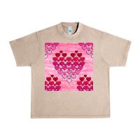 French Oak valentines day hearts seamless pattern Urban Heavy Tee - BundleAndBundleShop