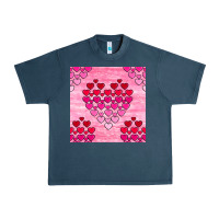 Midnight Navy valentines day hearts seamless pattern Urban Heavy Tee - BundleAndBundleShop