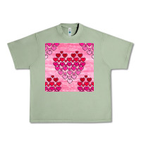 Oil Green valentines day hearts seamless pattern Urban Heavy Tee - BundleAndBundleShop