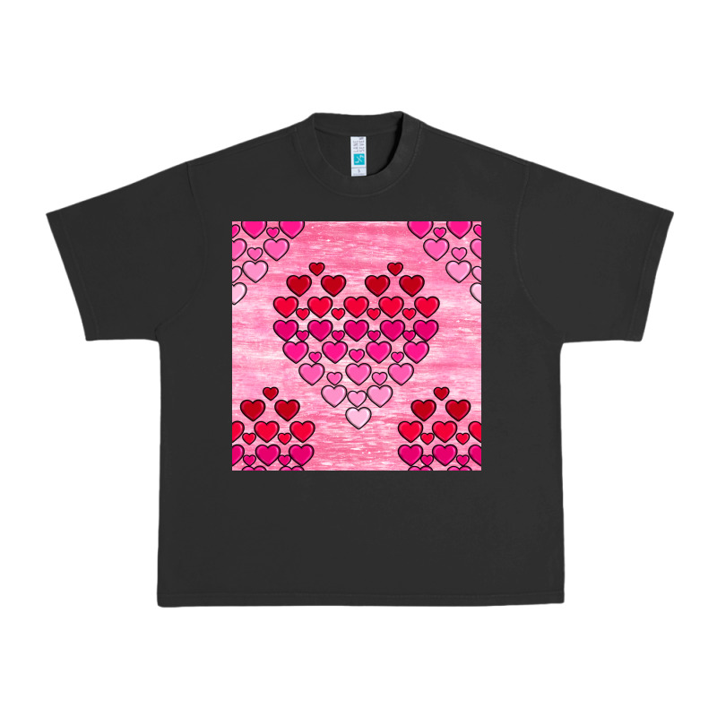 Valentines Day Hearts Seamless Pattern Urban Heavy Tee by BundleAndBundleShop | Teevron