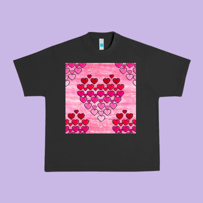 Valentines Day Hearts Seamless Pattern Urban Heavy Tee Designed By Bundleandbundleshop