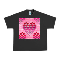 Pigment Black valentines day hearts seamless pattern Urban Heavy Tee - BundleAndBundleShop