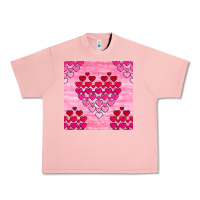 Salmon valentines day hearts seamless pattern Urban Heavy Tee - BundleAndBundleShop