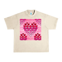 Sandshell valentines day hearts seamless pattern Urban Heavy Tee - BundleAndBundleShop