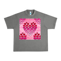 Tornado valentines day hearts seamless pattern Urban Heavy Tee - BundleAndBundleShop
