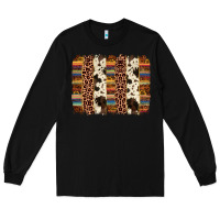 Black serape sunflower cowhide leopard brushstroke Long Sleeve Tee - AdoDesignShop