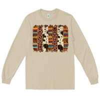 Mushroom serape sunflower cowhide leopard brushstroke Long Sleeve Tee - AdoDesignShop