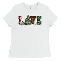 White love christmas tree Ladies Tee - AdoDesignShop