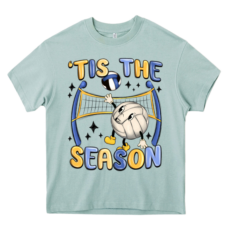 Tis The Season Volleyball Heavy Core Tee by MaliasSmallBusiness | Teevron
