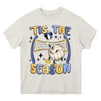 Cream tis the season volleyball Heavy Core Tee - MaliasSmallBusiness