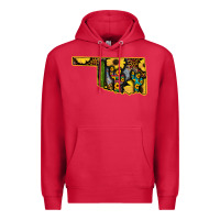 Cardinal Western Oklahoma Map Sunflower Pattern Premium Hoodie - Bettercallsaul