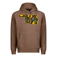 Chestnut Western Oklahoma Map Sunflower Pattern Premium Hoodie - Bettercallsaul