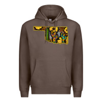 Coffee Western Oklahoma Map Sunflower Pattern Premium Hoodie - Bettercallsaul