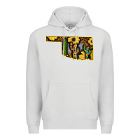 Dove Grey Western Oklahoma Map Sunflower Pattern Premium Hoodie - Bettercallsaul