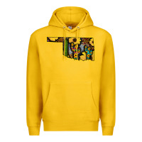Lemon Western Oklahoma Map Sunflower Pattern Premium Hoodie - Bettercallsaul