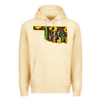 Pina Colada Western Oklahoma Map Sunflower Pattern Premium Hoodie - Bettercallsaul