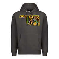 Smoke Western Oklahoma Map Sunflower Pattern Premium Hoodie - Bettercallsaul