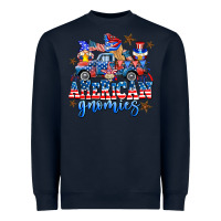 Navy American truck gnomes Heavyweight Sweatshirt - AdoDesignShop