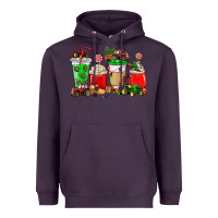 Plum Christmas tractor coffee cup Heavyweight Hoodie - NancyCooperArtShop
