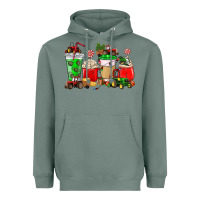 Sage Christmas tractor coffee cup Heavyweight Hoodie - NancyCooperArtShop