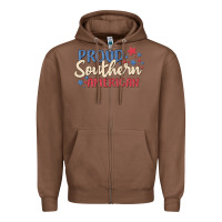Chestnut proud southern american Zipper Hoodie - MaliasSmallBusiness