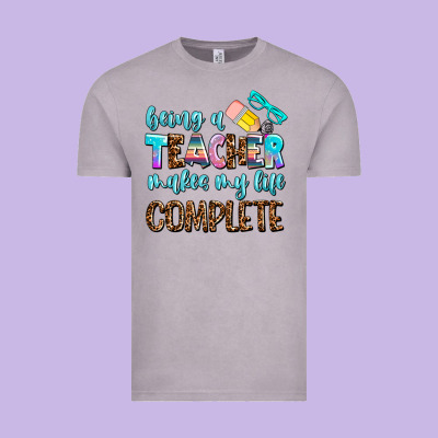 Being A Teacher Makes My Life Complate Vintage Tee Designed By Adodesignshop