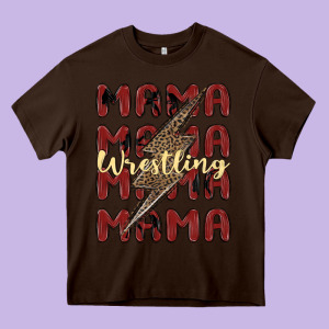 Wrestling Mama Heavy Core Tee Designed By Maliassmallbusiness
