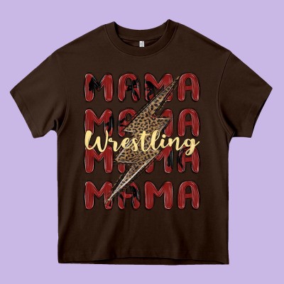Wrestling Mama Heavy Core Tee Designed By Maliassmallbusiness