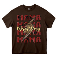 Chocolate Brown wrestling mama Heavy Core Tee - MaliasSmallBusiness