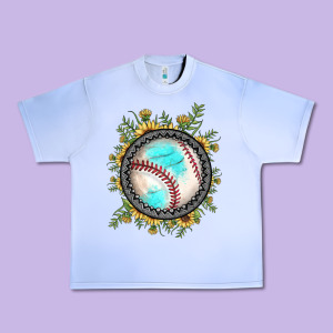 Baseball Gemstone Sunflower Urban Heavy Tee Designed By Jahusdesignshop