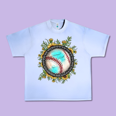 Baseball Gemstone Sunflower Urban Heavy Tee Designed By Jahusdesignshop