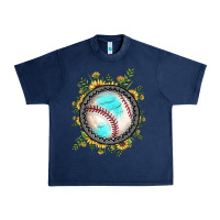 Navy baseball gemstone sunflower Urban Heavy Tee - JahusDesignShop