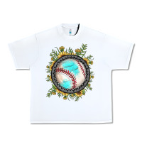 White baseball gemstone sunflower Urban Heavy Tee - JahusDesignShop