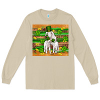 Mushroom st patricks goat family shamrock gold serape leopard glitter wooden tu Long Sleeve Tee - Artiststas