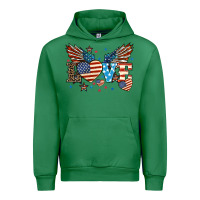 Emerald Love America wings 4th of july Urban Hoodie - HowdyJamesFarm