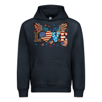 Navy Love America wings 4th of july Urban Hoodie - HowdyJamesFarm
