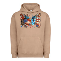 Pigment Burro Love America wings 4th of july Urban Hoodie - HowdyJamesFarm