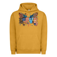 Pigment Peanut Butter Love America wings 4th of july Urban Hoodie - HowdyJamesFarm