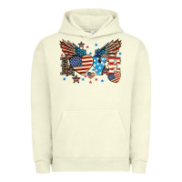 Pigment Pistachio Love America wings 4th of july Urban Hoodie - HowdyJamesFarm