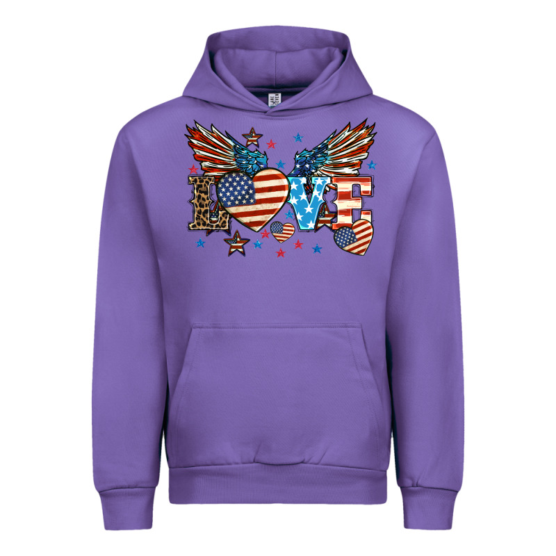 Love America Wings 4th Of July Urban Hoodie by HowdyJamesFarm | Teevron