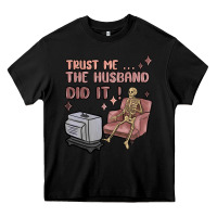 Black trust me the husband did it Heavy Core Tee - MaliasSmallBusiness