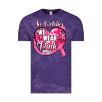Cloud Purple in october we wear pink heart Vintage Tee - JahusDesignShop