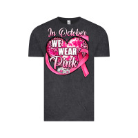 Vintage Black in october we wear pink heart Vintage Tee - JahusDesignShop