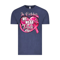 Vintage Denim in october we wear pink heart Vintage Tee - JahusDesignShop