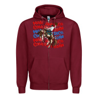 Burgundy make america cowboy again Zipper Hoodie - MaliasSmallBusiness