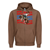 Chestnut make america cowboy again Zipper Hoodie - MaliasSmallBusiness