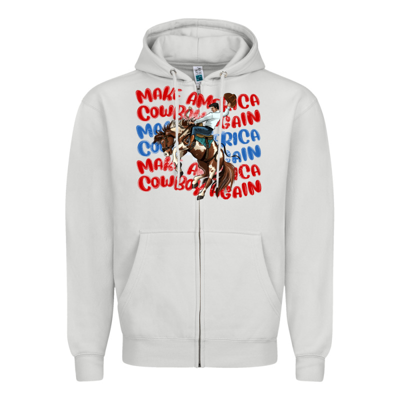Make America Cowboy Again Zipper Hoodie by MaliasSmallBusiness | Teevron
