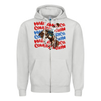 Dove Grey make america cowboy again Zipper Hoodie - MaliasSmallBusiness