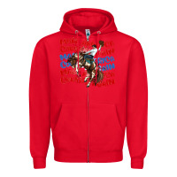 Red make america cowboy again Zipper Hoodie - MaliasSmallBusiness
