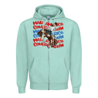 Seafoam make america cowboy again Zipper Hoodie - MaliasSmallBusiness